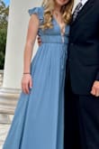 Wore this to a formal and it was perfect! So comfortable and perfect height with tall heels. The blue is a beautiful color, the little cutouts are flattering, and got so many compliments! - Laura G.
