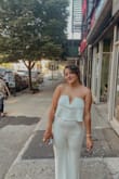 I wore it to my civil wedding, it fits so great and it's comfortable. The only thing that was a little annoying is that it's hard to close the zipper on the back, so I needed to ask someone to open and close it to go to the bathroom. - Jessica S.