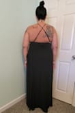 I absolutely love this dress! It was perfect for a formal night out. It was a little long, but the perfect length to wear some heels with it. Although I was worried about the open back and straps they were very flattering. Stretchy and plenty of room, too! I'm tempted to buy in more colors because this dress is that perfect! - Nicole H.