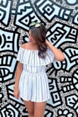 I've ordered rompers in the past but usually, they're too short, but the medium is perfect! I'm 5'8" and it covers my butt lol a little wrinkly but still cute. - Adriana M.