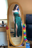 The model in the photo is a bit taller than me so I assumed that dress would be slightly too long which it was, this wasn't a problem for me as the dress was such a fair price I didn't mind paying a little here to have it altered. Absolutely excellent fabric, for the price I was expecting it to be cheap material but it definitely went beyond my expectations. It is true to size and looks exactly how it does in the photo. Would 100% buy from Lulus again! - Katelyn O.