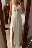 I love the style of this dress so much!! Overall, I love it, but the length is a little long (would work better with heels), and the straps you can tighten but still were a little loose. Nothing some small alterations couldn't fix and I love the dress so much I would be willing to do that! - Corinne S.