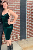 It's amazing. Comfy. Great color. I've worn it multiple times for special occasions and weddings. - Mara C.