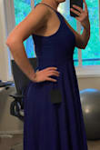 Fit well and was very comfy. Material is soft and thick and nice quality. The bodice is not really supportive, but you can wear a strapless bra easily.  Was just a little too simple for what I wanted for a friend's wedding, and looked a bit too boxy/babydoll-like on my body (short torso, large chest). Overall great dress though! - Mari S.