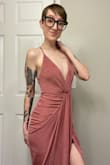 I am obsessed with this dress! I ordered XXS, though I'm typically an XS and I'm so glad I did. It fits perfectly and is even flattering with my small chest. It's tight without making me look too bony. I can't wait to wear it for my anniversary date! - Emily S.