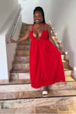 I'm a curvier girl so I was a little worried this dress wasn't gonna be a hit. But I instantly fell in love with it. I'm also really busty (Hcup) as you can see in the photos but I didn't feel uncomfortable while wearing this dress. I will say for those with a bigger chest some fabric tape to keep the dress in place might help. I wore this to a wedding in Jamaica and got a lot of compliments! - Alexandrea W.