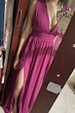The dress is amazing, good quality and it flows beautifully. Unfortunately it's too revealing for my like otherwise I would've kept it - Andrea P.