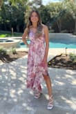My daughter wore this dress to a summer evening wedding and it was absolutely perfect . . . elegant yet flirty and the colors are beautiful! - Ashley C.