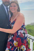 I wore this to a friend's summer wedding and loved it! I'm typically a L but the chest area was a bit tight and revealing so I went up a size. It's a bright and beautiful dress and I had many people ask where it was from! - Claire M.