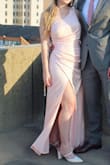 So flattering, loved the slit and the way it hangs on your body. Great with a strapless bra. This was perfect for my law school ball! - Saphfire B.