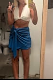 Love the blue color!   Skirt is great from summertime!  With a cute crop top! - Linda C.