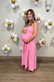 I bought this to have a bump-friendly dress for my baby shower, very flattering and I can't wait to see what it looks like post-baby. - Emily R.