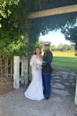 Loved the way the dress fit and the length was perfect for my height, dragged it on the floor a little but it was flattering to me. It also felt really nice on the arms because it was a little big in that area which was perfect for my body type. - Julissa P.