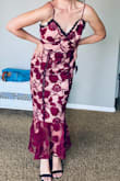 I am in love with the lace and the butterflies! I am 5'2" and a 32A so I am no stranger to dresses not fitting well up top and being too long. Luckily, the length is just right, but like the other reviewers, the top of the dress is insanely wide. I decided to go ahead and have the bust altered and cups sewn in since I love the dress so much. I know that's not an option for everyone, so maybe size down if you are worried about the bust being too large. - VANESSA W.