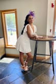 I'm 5'7 155 Ibs, I wore this dress on a really special day! When I say it's really pretty and flowy. It would look great on any shape. Perfect length and nice material (not see-through). - Katie H.