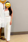 It fits beautifully and perfectly! I received compliments throughout the night! I did have to tailor the bottom because I wanted to wear it with flats but with heels, no alterations would've been needed. Defiantly recommend! Comfy, pretty, classy, and sexy! Loved everything about it! - Anamary C.