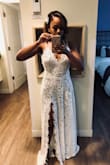 Perfect wedding dress for the beach. Had to get it tailored to tighten the straps and shorten the dress (since I'm so short) but other than that it fit perfectly. Got so many compliments in this dress. - Kiara M.