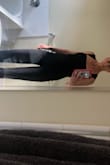 I absolutely love these jumpsuits I have one in white and black and they fit amazingly.
The material is really thick so you don't feel too "showy", and they are just very flattering. - Tarryn D.