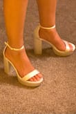 I ordered these for my wedding that's coming up and the shoe overall fits great/perfectly. I'm a size 7.5. While the front sizing of the shoe where my toes go is great the back has a half inch of space that allows my heel to slide out if I move too fast. I'm thinking of adding padding. Which will help with that and avoiding blisters since I'll be wearing them all day.
Also I wore these to my bridal pictures which is where you take professional photos in your wedding dress and the groom in a suite, and do a first look video somewhere cool/pretty. We did ours in a flower meadow in the mountains, and the trail had dust and rocks. The shoes held up very well despite being made of satin, with one to two super small rips from when I stepped in a potgut hole. The got super dusty but it came off easily by dry brushing it out with a toothbrush and other stuff. - Melissa R.