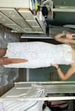 The material was of great quality and hugged you in the right places! Not a bodycon but not a pencil style, perfect in-between. The nude lining shows the quality here. - Caroline P.