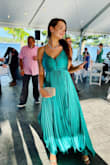 I'm obsessed with the color and how the light reflects off this dress. It looked and moved like the ocean. Many compliments. So glad I got it. - Christina M.
