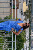 I ordered size M and it fits perfectly, I love wrap dresses. Very beautiful color and nice flow - Karen S.