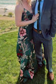This dress was perfect for a formal wedding. The adjustable straps made it an easy fit and the fabric is of nice quality. Felt surprisingly more secure than I expected but I did feel the need to make sure I didn't spill out when repeatedly bending down while playing cornhole. Definitely worth the price and got lots of compliments! - Jenna C.