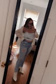 This top fits great. I have a bigger bust and didn't feel like I had to wear a bra with it. Straps are adjustable too. - Kayla B.