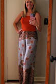 Love this pair of satin pants! I really love the "pajama" bottom style and the print is so cute! They are beyond comfortable. Perfect for any occasion! So glad I bought these! Received tons of compliments! Price was good too! Probably could have gone with an XS if I wanted a slightly tighter fit, but the Small fits really well too. - Melissa G.