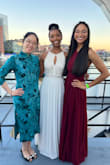 Wore this dress to a grad school boat cruise and felt like I was appropriately dressed. 

I was very surprised that a size M worked for my cup size. If anything I think I might have wanted it a little smaller on top to just hold the girls in a little more. 

Waist and hip measurements for the dress worked well for me.

I think other reviews mentioned this but my goodness the length of this dress is so off. I'm 5 foot 8 and wore 3 inch heels with this dress. The whole night I was struggling not  to trip. If I had more time I definitely would have wanted to get the dress hemmed. - Elena C.