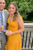 I purchased this for a summer wedding and I am in love! I am usually not a bright color person but this dress is perfect. The straps are adjustable so you can tie them as tight or loose as you need to fit your chest. The waist area does not have much give so I would size this based on your waist measurement. Medium was perfect for me (gave enough room to breathe). The entire dress buttons which is a bit annoying because it does come mostly unbuttoned. Worth it to me because the buttons are a cute addition to the style of the dress. I will likely bring this on my next vacation as well. Lots of compliments all night and the following day. - Kristen D.