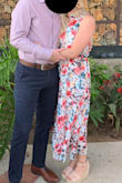 Well-made and beautiful colors in person! The high neck makes it very appropriate for family events, etc. but still feels light and airy. It's nice enough to wear to a summer wedding too! Even being short (5'2) I didn't need to hem it when wearing wedges. - Tali A.