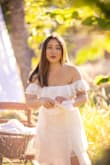 This dress falls in all the right places and I love how the off-shoulder has a sticky elastic so it'll sit nice and not fall too low. I wanted something cottagecore and still girly and this was perfect for that. - Nkaujib V.