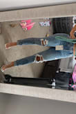 Love these jeans and the way they fit. They curve and are lose in all the right places. I am short so I had to roll the bottoms but they look even cuter like that! - Ariella D.