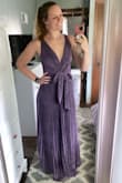 Honestly, this dress fit perfectly and I was way more in love with it when I put it on. It's the perfect length if you're tall and not going to wear heels. It's perfect for a fall/winter wedding!! - Brittany D.