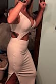 I was worried about buying a white dress that would be too see-through. But it has a double layer of material and it worked out great. Purchased for an all-white beach party in the DR. Dress is super sexy and very flattering. Absolutely love it. I may get another one in a diff color. - Didi C.