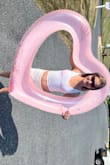 This is so fun and perfect for summer. My husband even loved it because the heart shape makes it bigger so he can fit too. - Angelica B.
