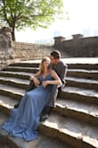 I bought this for our engagement photo shoot and am very impressed by the quality of the dress. It feels heavy and layered, and the pictures turned out amazing! - Kristie K.