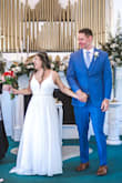 I used this dress for my wedding, I felt so pleased with the cloth material. I ordered a 4 size which was just perfect for my waist, nevertheless just a little loose for my bust, and of course, I am very short so I had to tailor the length. - Jessica P.