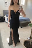 Fit like a glove! Can't wait to wear it to an upcoming black tie event. I'm usually between a small and an xs. I got both and ended up keeping the xs and returning the small. - Lani N.