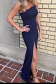 Lulus never lets me down! I got asked to attend a wedding as a +1 for my best friend's husband's fill-in that got put on assignment last minute in the military and couldn't attend. I had only a few days notice so came onto Lulus and chose this dress. I followed the size chart and got an XS and it fit perfectly other than being a little long but I wore heels that mostly compensated for that. But it fits great, a strapless bra was easily worn underneath! The slit is really high for someone my height, when I'd sit down I had to be careful I wasn't exposing too much lol, but I otherwise LOVED the dress! - Christina L.