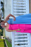 This dress was amazing for a wedding I went too! I do wish I sized up to a medium it was super tight in the bust due to my boobs and was hard to zip up, took a couple of tries. Other than that I got so many compliments and this was incredibly flattering. - Alena K.
