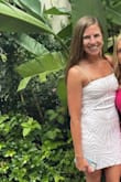 I got this dress for dinner at my bachelorette party. It was a little tight and pretty short. But it is still a beautiful pattern and a great dress! - Abigail B.