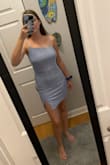 I am usually an XS/S in Lulus and I ordered a S in this dress. It fit but was really fitted/bodycon so I exchanged it for a M and I like the fit better sized up. The material is a bit scratchy on the outside because of the sparkles, but the inside is smooth and comfortable. - Lauren D.