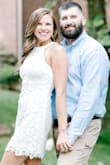I wore this for our engagement photos and love how they turned out. Since the pattern is larger and more defined it showed up perfectly in our photos. It is pretty short but still recommend. - Abigail B.