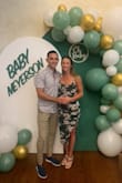 I bought this dress for my baby shower and I loved it!!! The material is super stretchy, so I could wear it at 35 weeks pregnant without having to buy a maternity dress. It was so comfortable and easy to wear all day long. - Erin C.