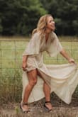 I love this. I wore it for a photo shoot with a friend. It feels much more glamorous than a cover-up! - Noelle E.
