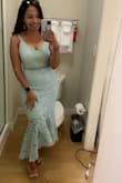 Bought this dress for a friend's summertime wedding and received so many compliments on it the entire evening! Originally ordered a small but decided to go a size up, since it was pretty snug. Would recommend sizing up if you are usually between sizes, since the outer fabric is lace with very minimal give/ stretch to it. Overall, great dress! Very flattering and elegant and not too over the top all at the same time. Highly recommend! - Jasmine M.