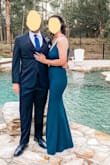 I wore this dress to a friend's wedding in March and I received so many compliments! It was perfect for the occasion! The slight mermaid style detail of the skirt added such a beautiful and effortless detail. Very stretchy and forgiving material! - Cassidy J.