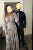 I wore this to a wedding in December and I received so many compliments! It was perfect for the occasion and I loved that the sleeves were fairly sheer, it added such a cute detail! I also LOVED that it was a wrap dress. - Cassidy J.